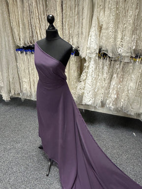 Aubergine Polyester Chiffon Fabric - Serendipity