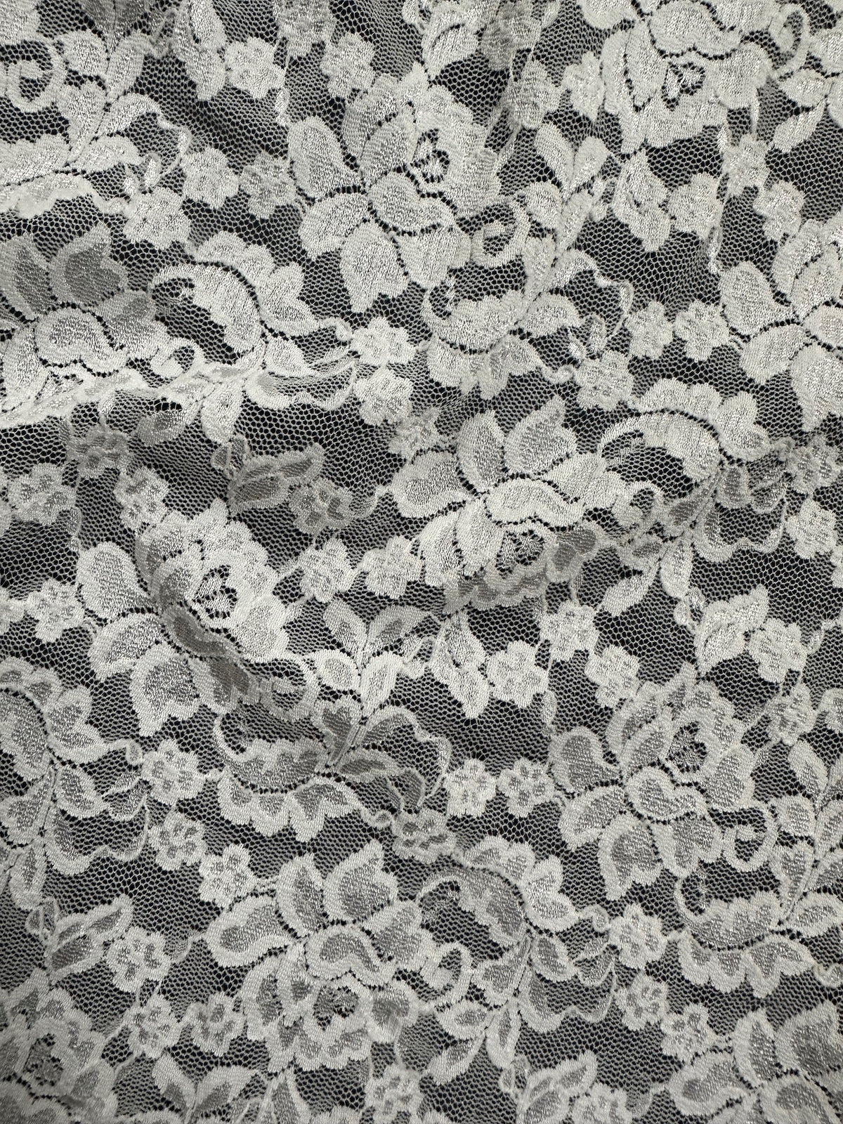 Ivory Stretch Raschel Lace - Perugia