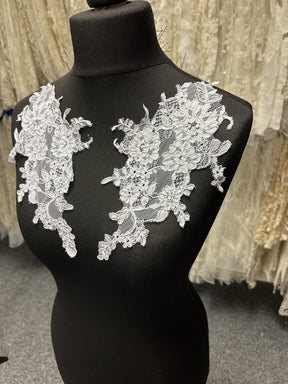 White Corded Lace Appliques - Eloise