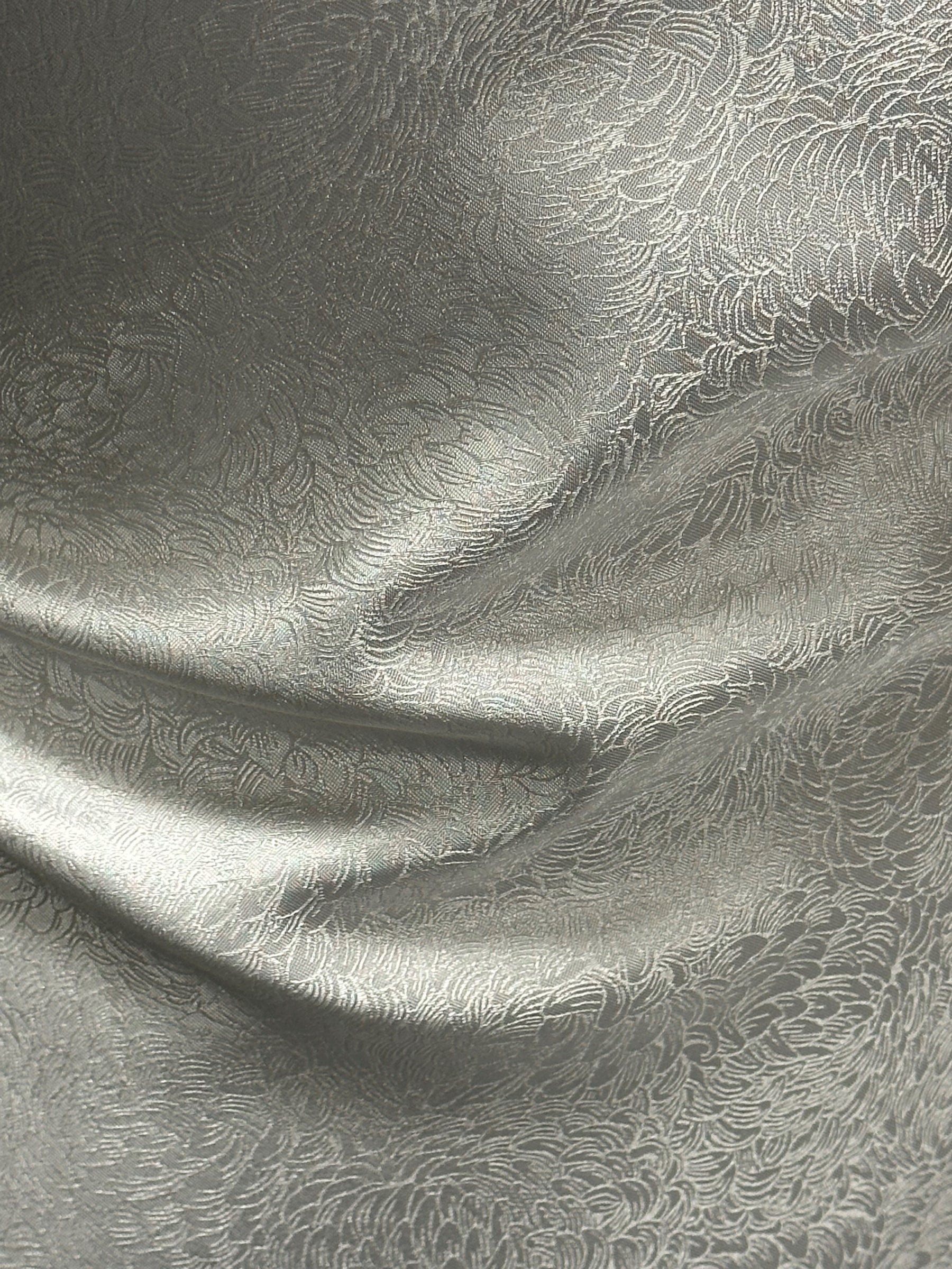 Ivory Silk Brocade - Chrysanthemum