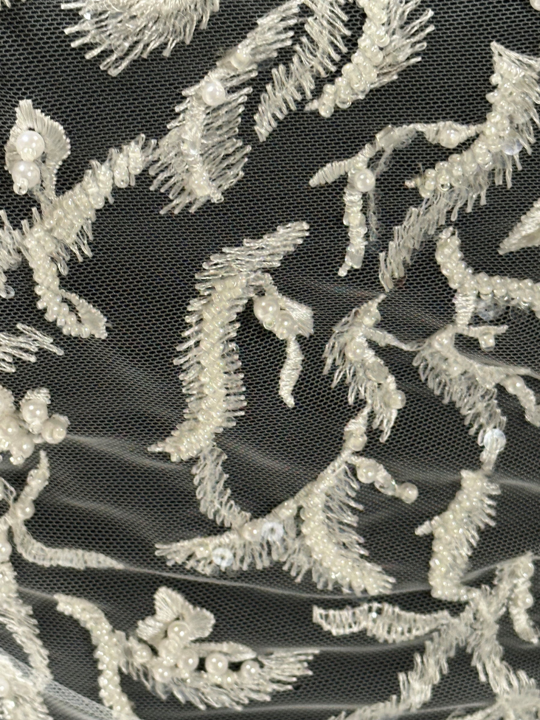 Ivory Beaded Lace - Pillow