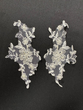 Ivory Beaded Lace Appliques - Feisty