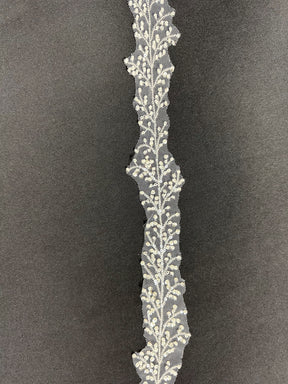 Ivory Beaded and Sequin Lace Trim - EH2031