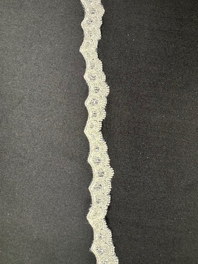 Ivory Beaded Lace Trim - Ashanti