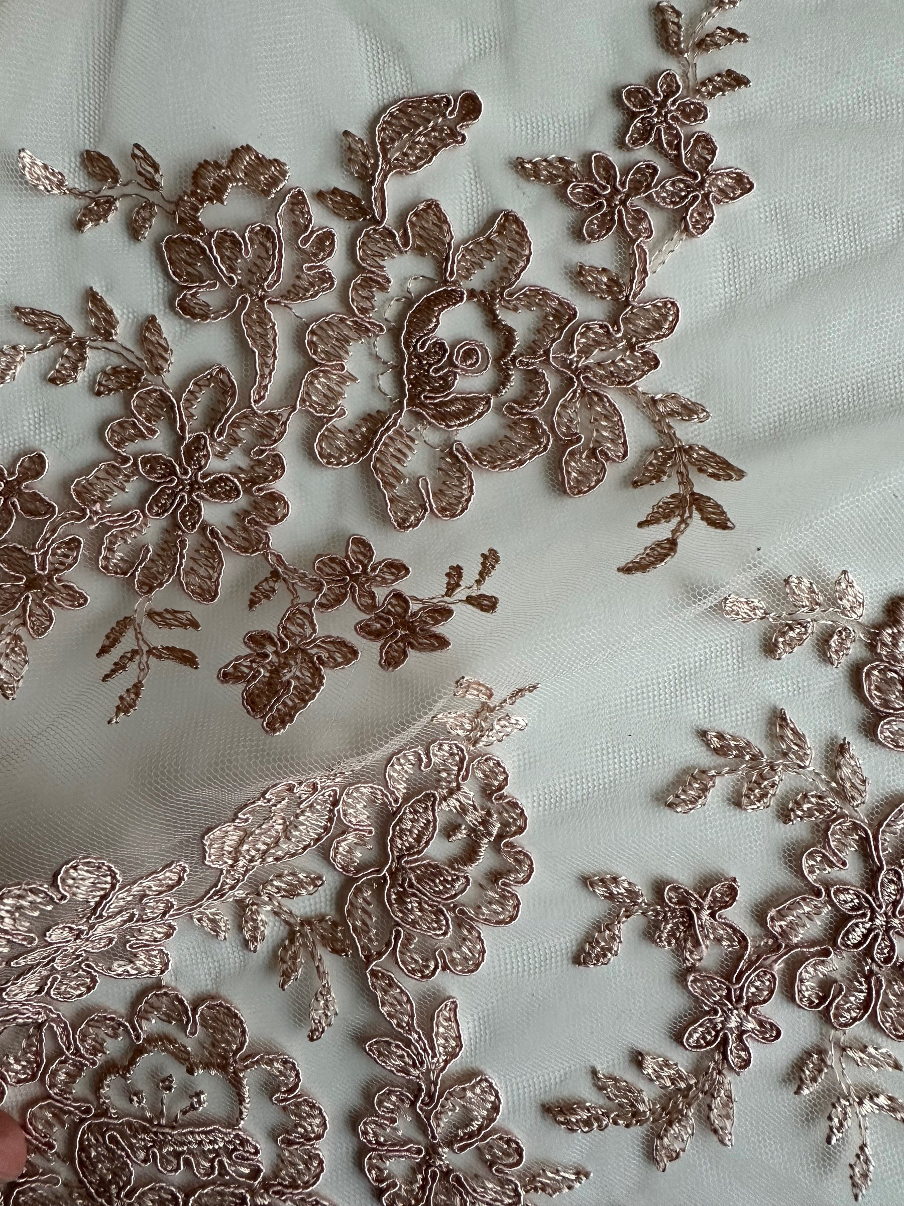 Nude Unbeaded Corded Lace - Nightfall