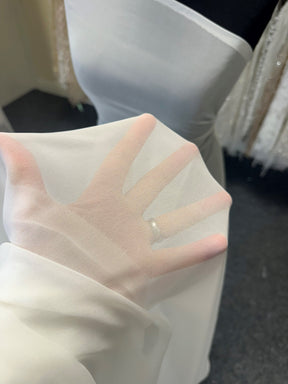 Ivory Silk Georgette - Shimmer