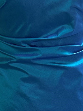 Turquoise Silk Taffeta - Debutante