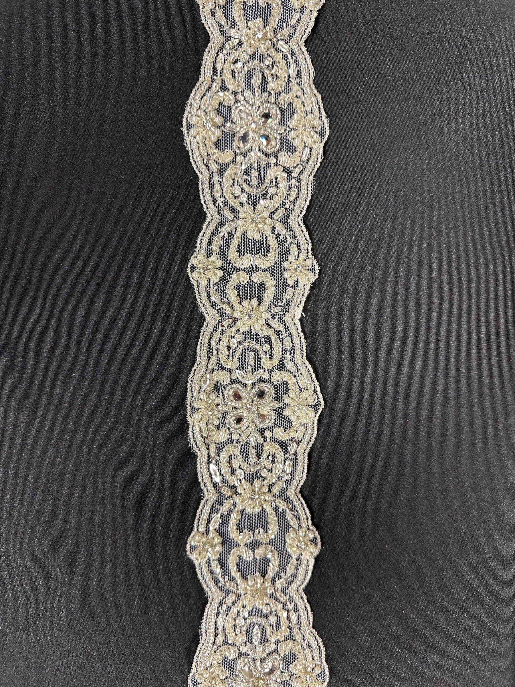 Ivory Crystal and Bead Trim – Cute