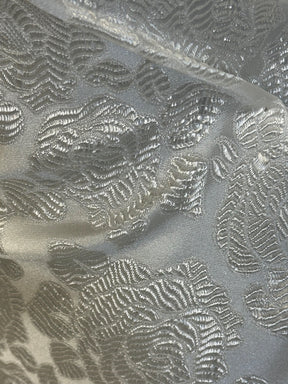 Ivory Jacquard Brocade - Flower