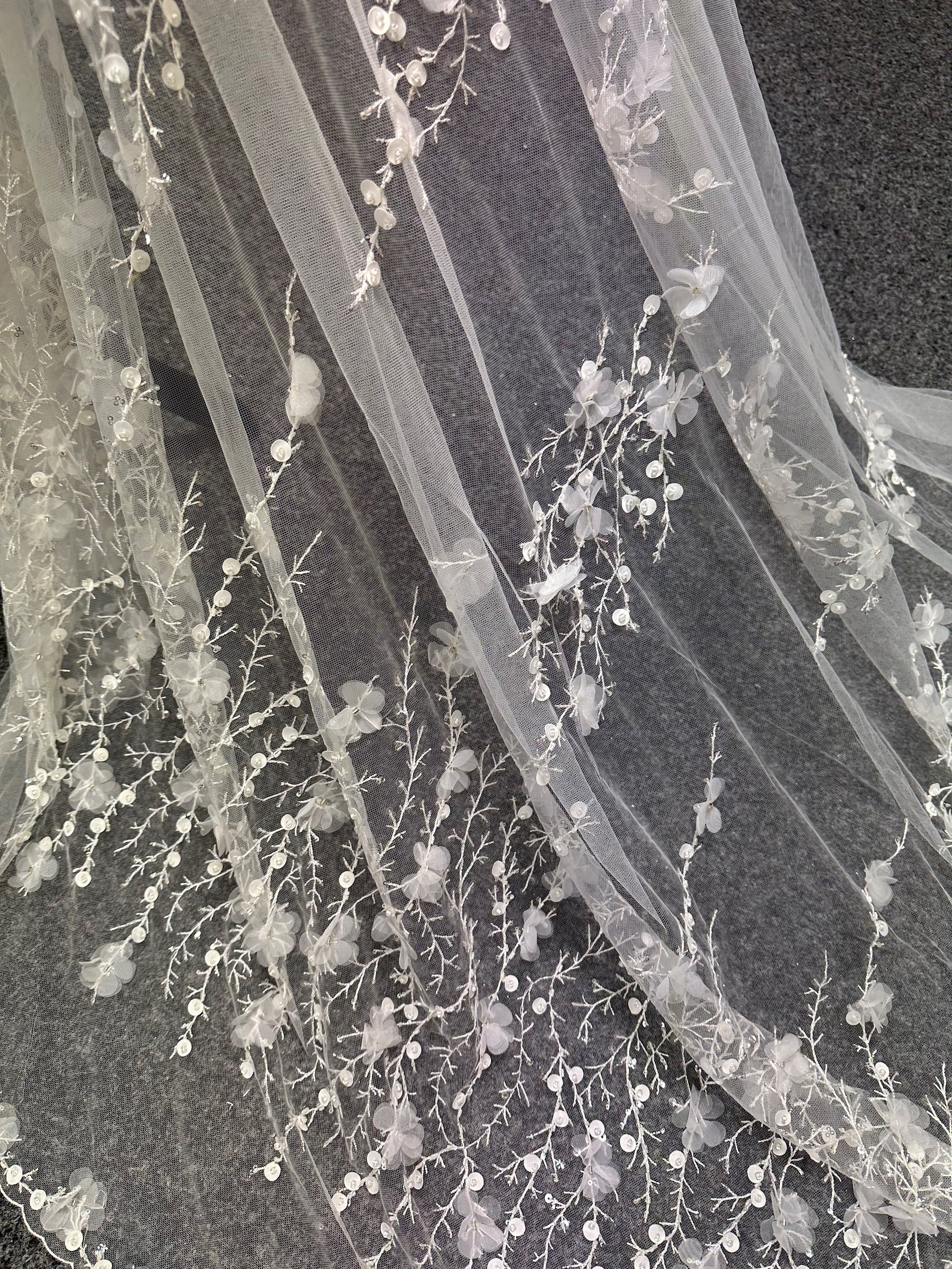 Ivory 3D Floral Lace - Lamar