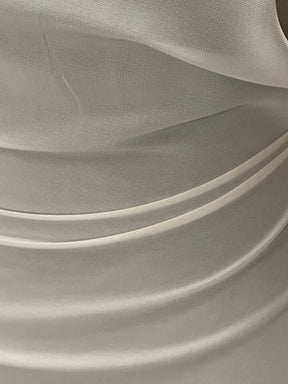 Silver  Polyester Chiffon Fabric - Serendipity