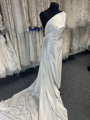 Ivory Polyester Satin - Sheen