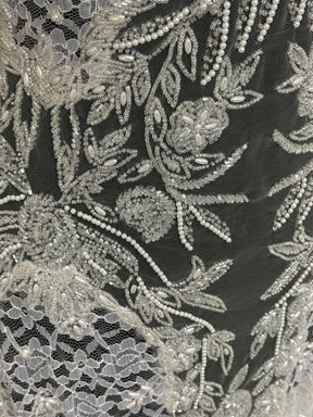 Ivory Beaded Lace - Kelly