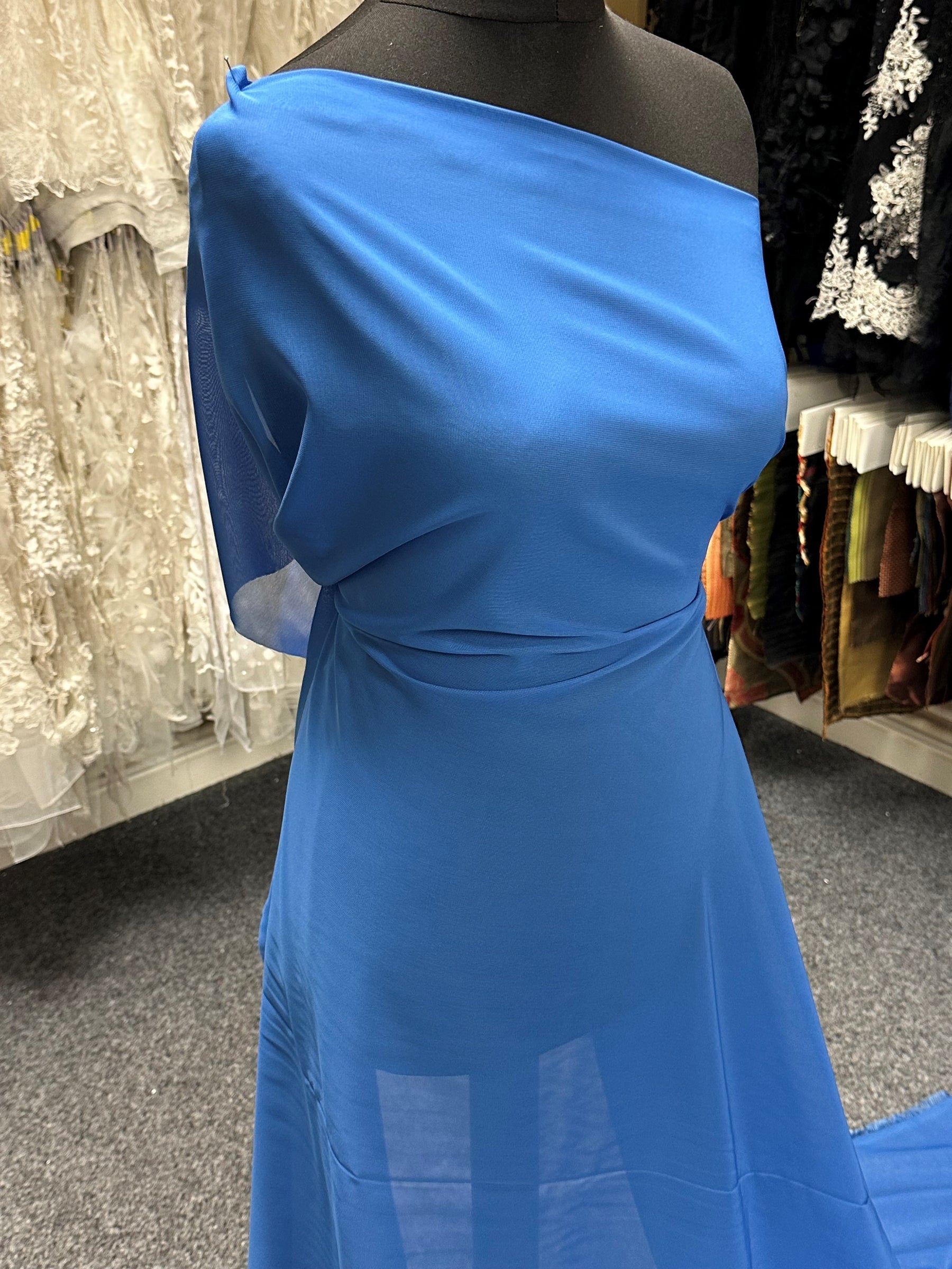 Royal Blue Polyester Chiffon - Benevolence