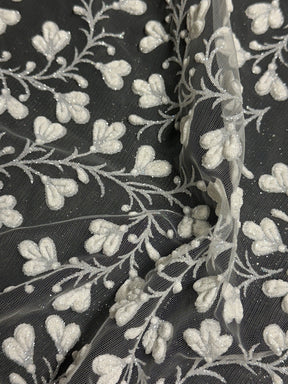 Ivory Glitter Puff Lace - Kinetic