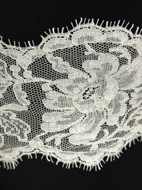 Ivory Corded Chantilly Lace Trim - Grusso