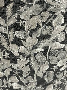 Ivory Beaded Embroidery Lace - Cheney