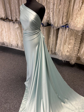 Misty Green Polyester Satin - Trust