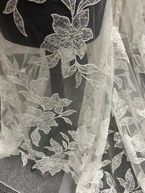 Ivory Corded Contemporary Lace - Sawyer