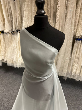 Sky Blue Polyester Chiffon - Honesty