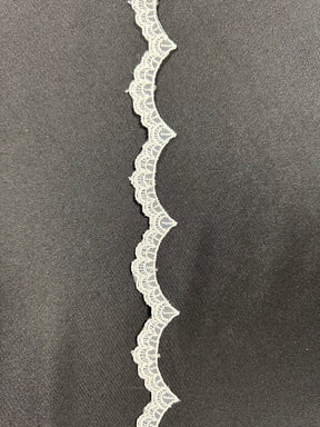 Ivory Embroidered Lace Trim - T232