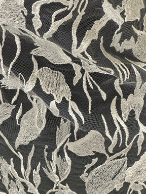 Ivory Sequin Embellished Embroidered Lace - Kiora