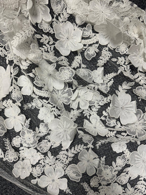 Ivory 3d Flower Lace – Cher