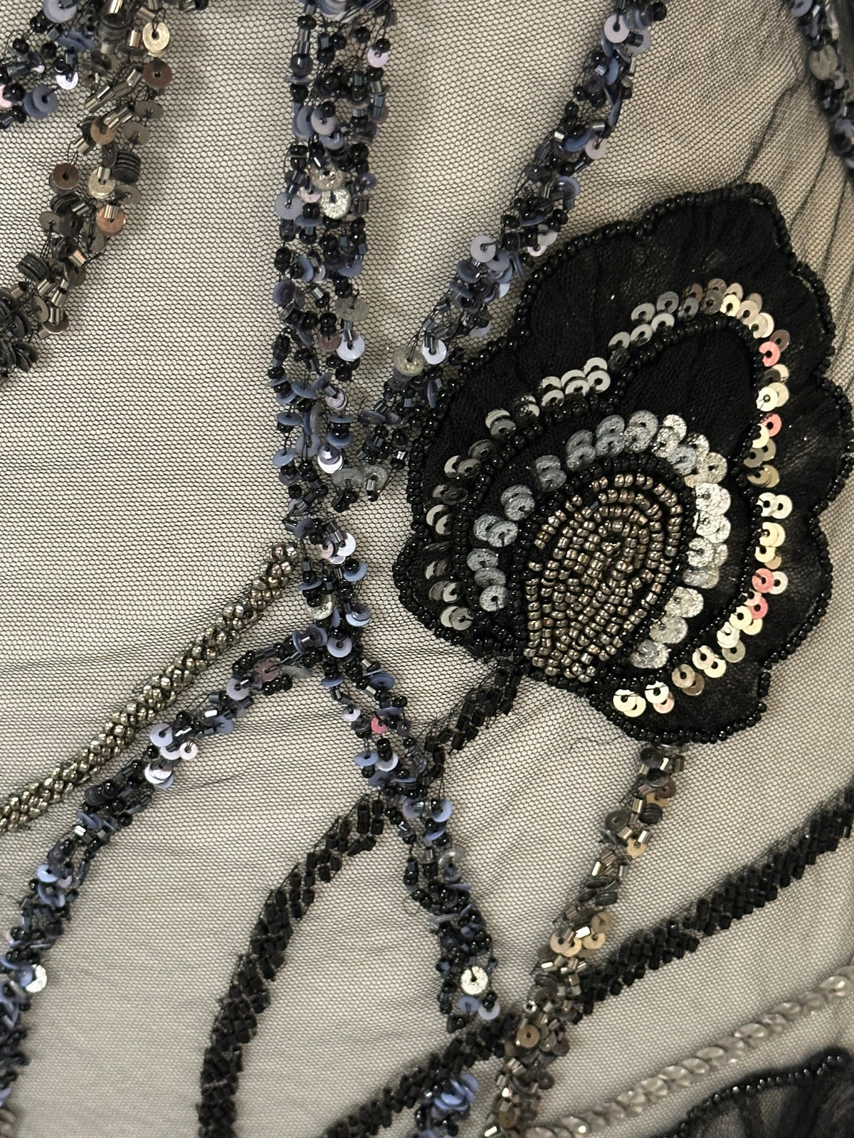 Black Beaded Lace - Betty