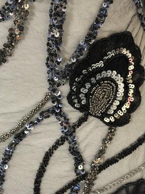 Black Beaded Lace - Betty