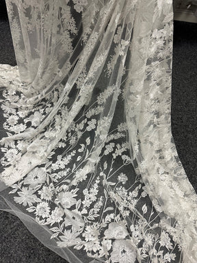 Ivory Embroidered Lace - Genby