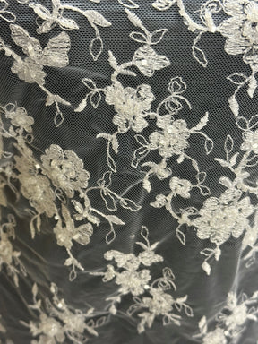 White Beaded Lace - Sappy