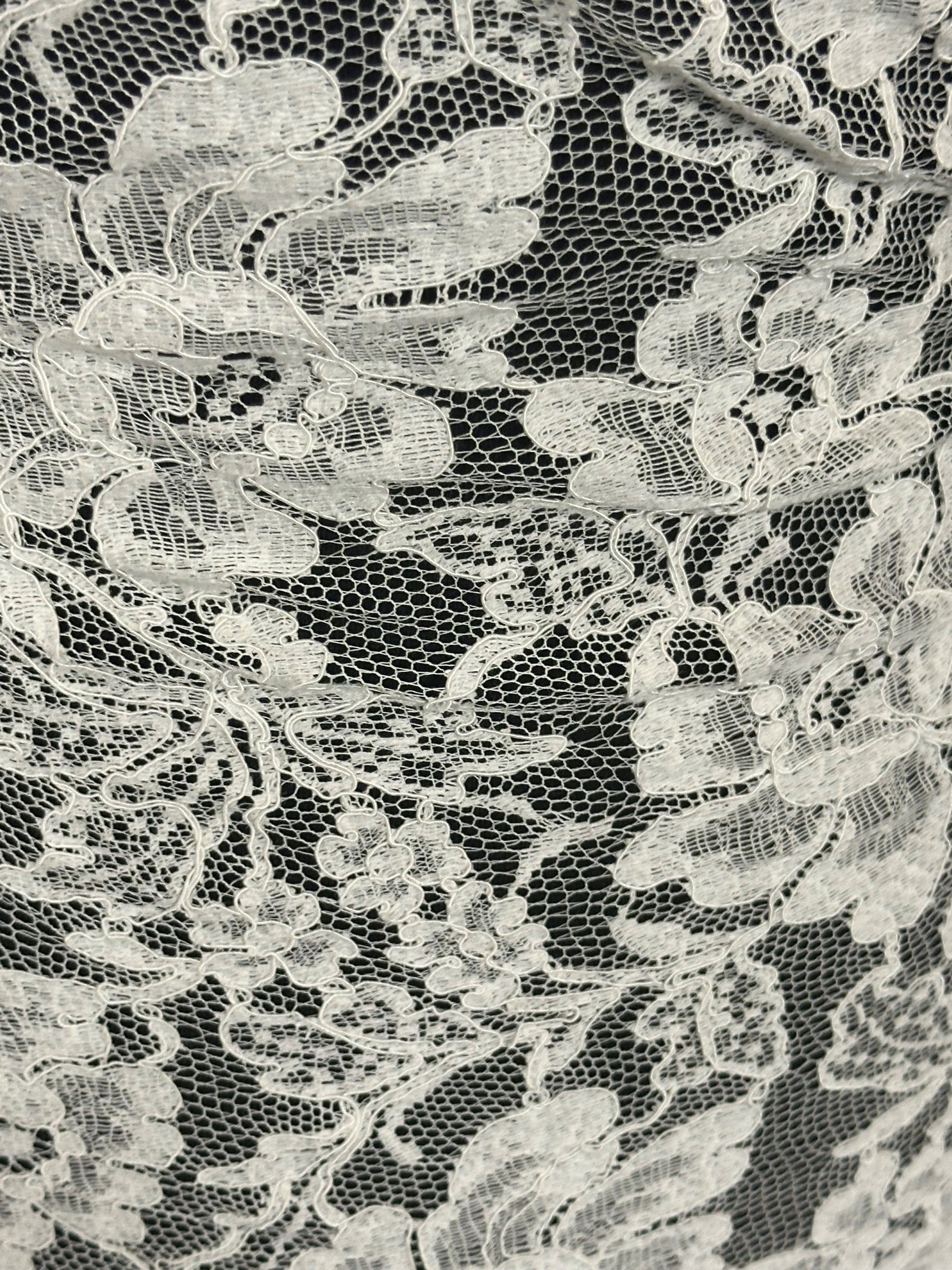 Ivory Corded Chantilly Lace - Grusso