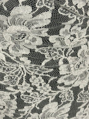 Ivory Corded Chantilly Lace - Grusso