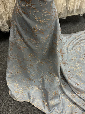 Pale Blue Jacquard Brocade - Calamity