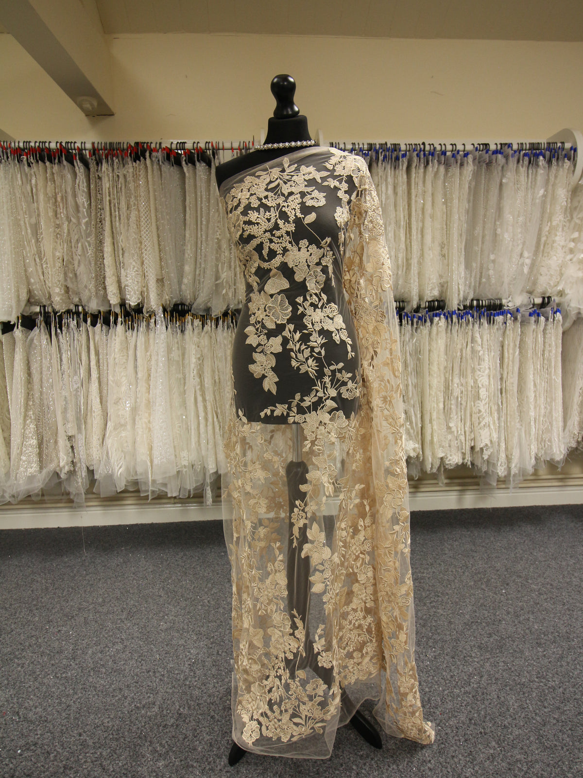 Champagne & lace clearance bridal shop