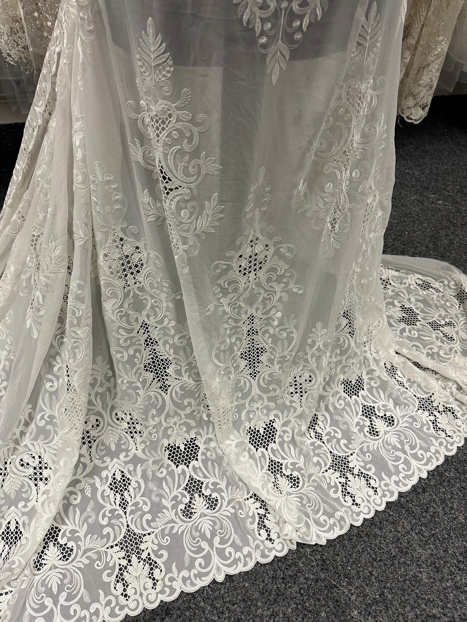 Ivory Embroidered Georgette - EB6003