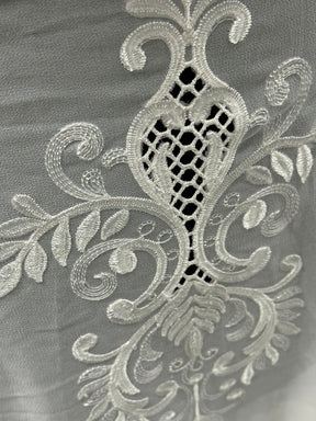Ivory Embroidered Georgette - EB6003