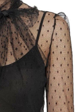 Black Cotton Spot Tulle - Cleopatra