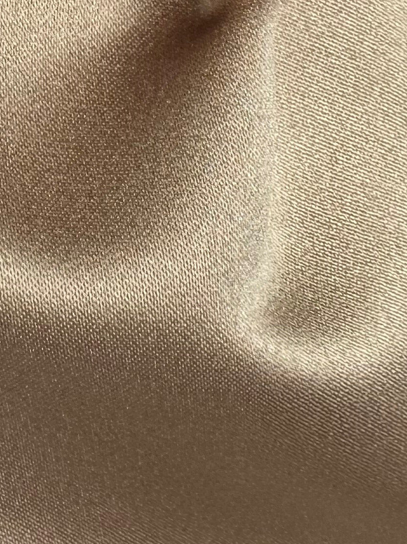 Coffee Polyester Satin - Canada