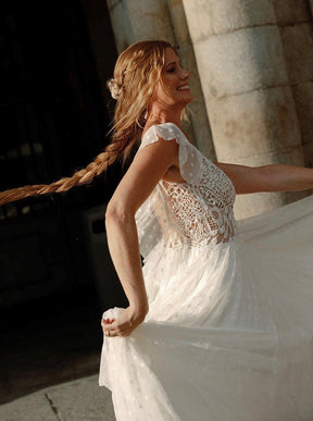 Ivory Embroidered Lace - Conchita