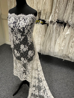 Ivory Beaded Chantilly Lace - Romilly