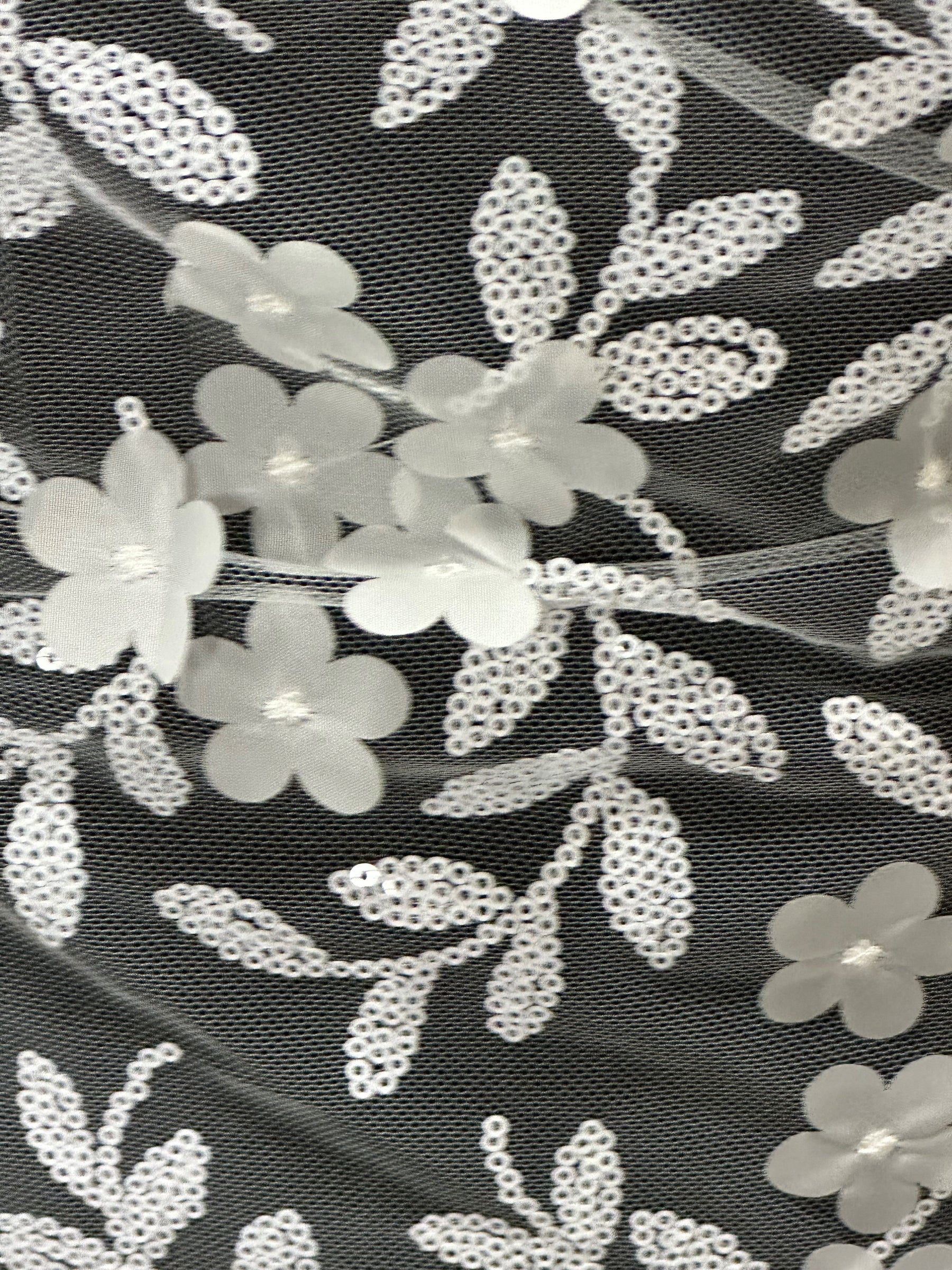 Ivory 3D Embroidered Lace – Finch