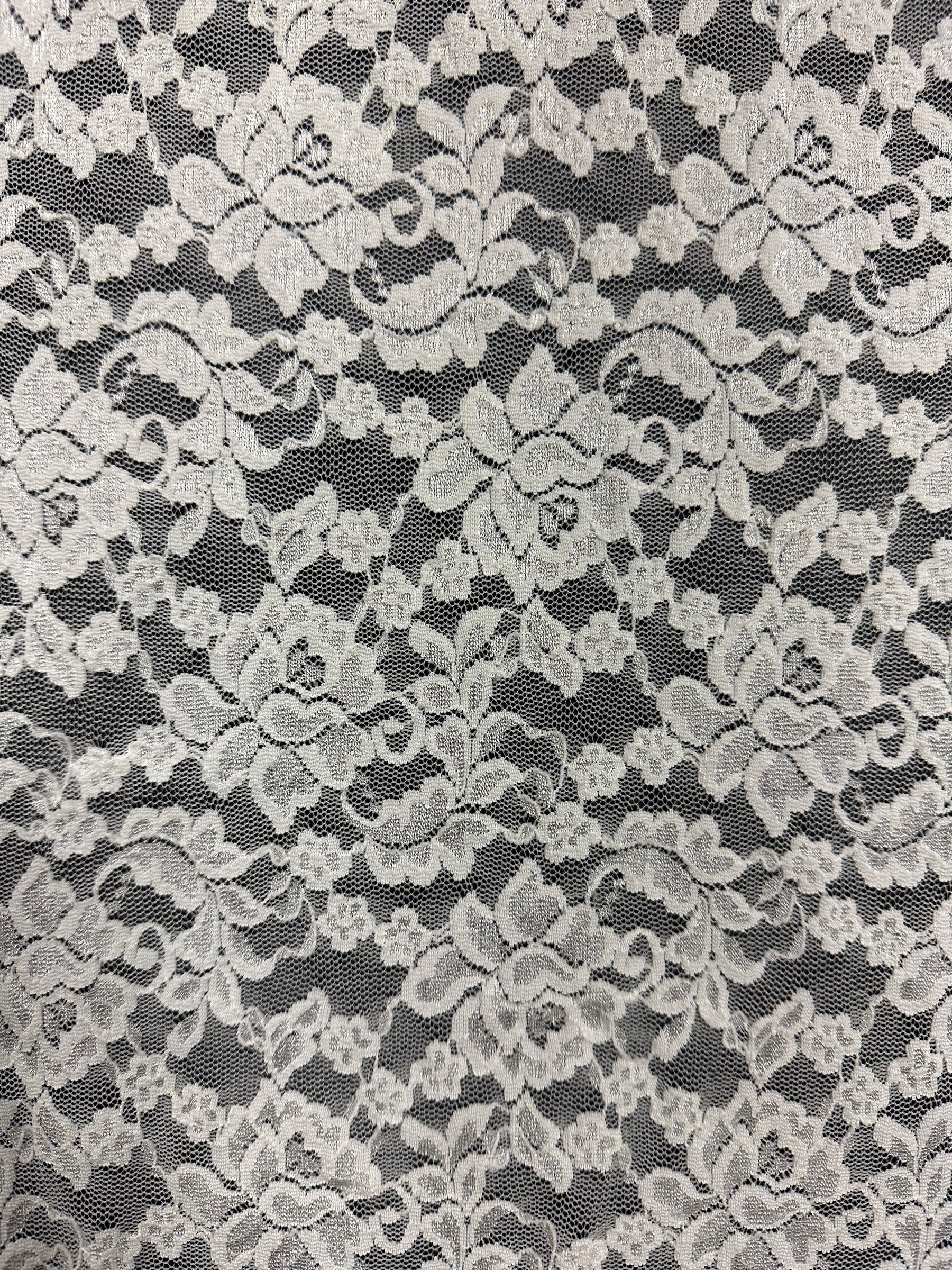 Ivory Stretch Raschel Lace - Perugia