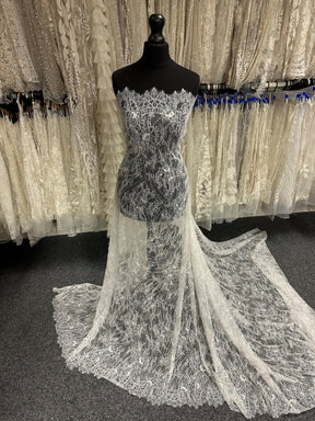 Ivory Corded and Sequin Lace - Fronnie
