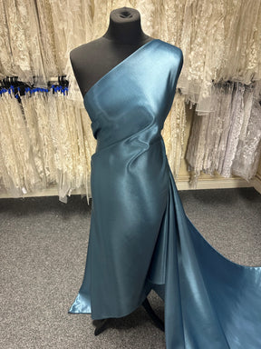 Teal Polyester Satin Backed Dupion - Clarity