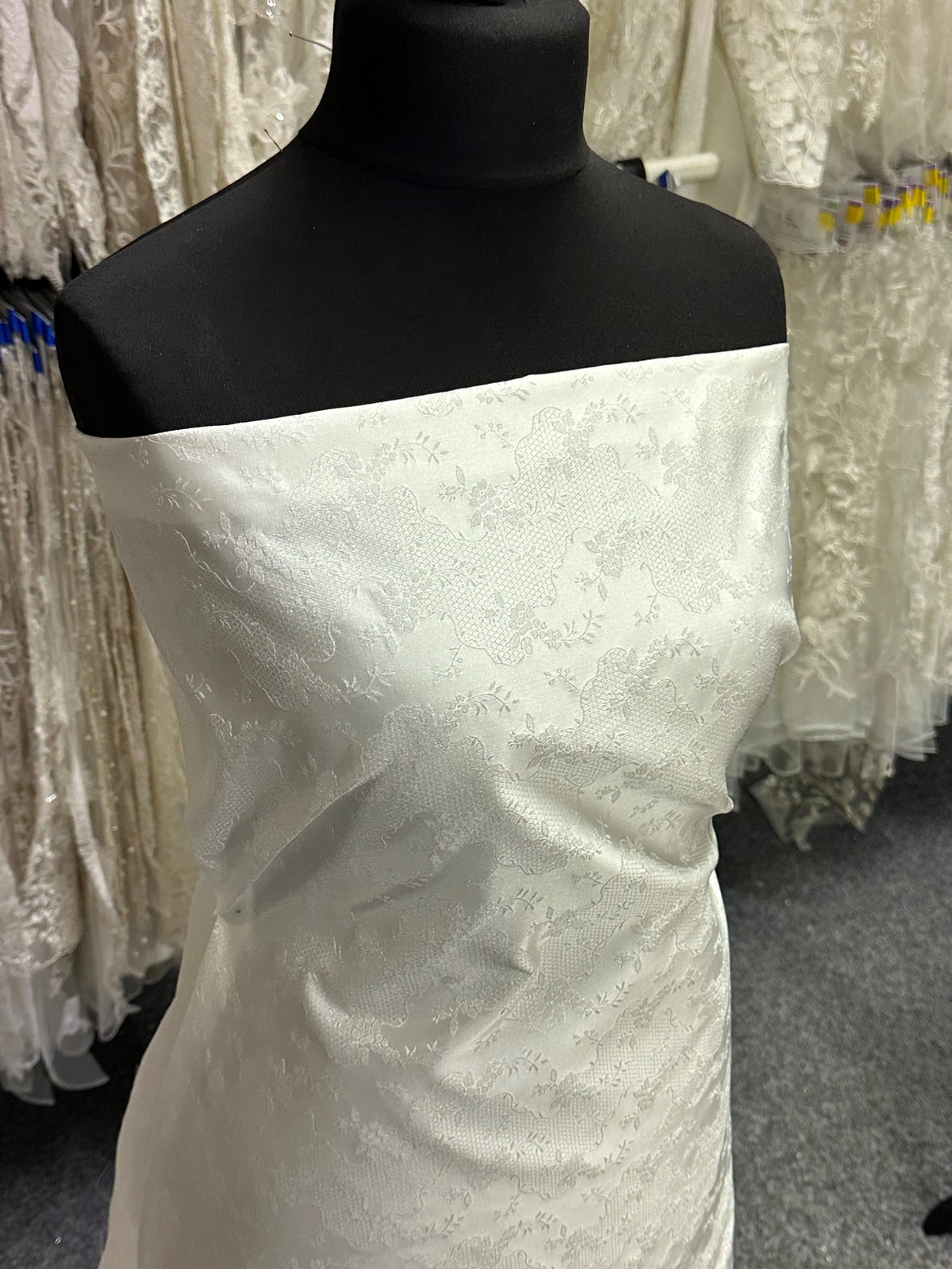 Ivory Jacquard Fabric - Antwerp