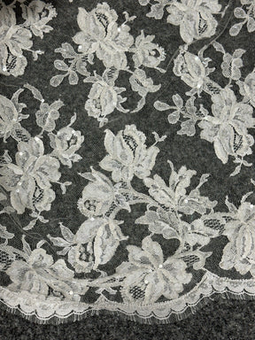 Ivory Embellished Chantilly Lace - Henri