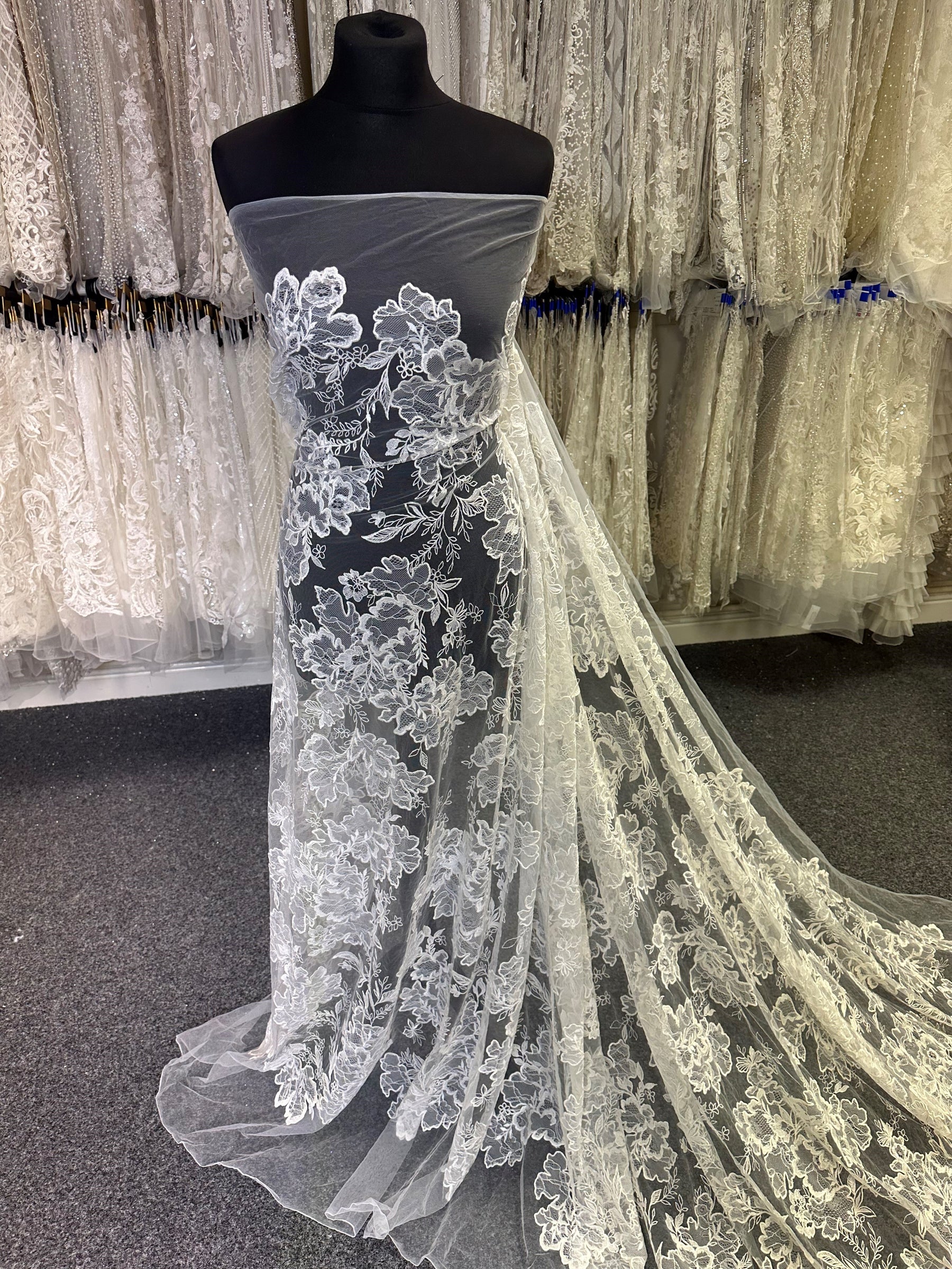 Ivory Embroidered Lace