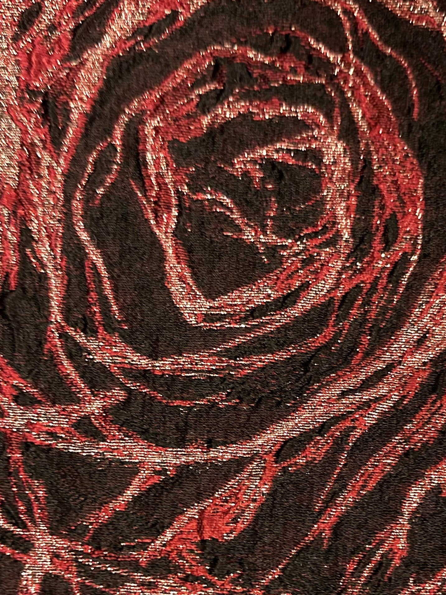 Red Jacquard Floral Brocade - Hijack