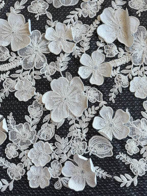 Ivory 3d Flower Lace – Cher